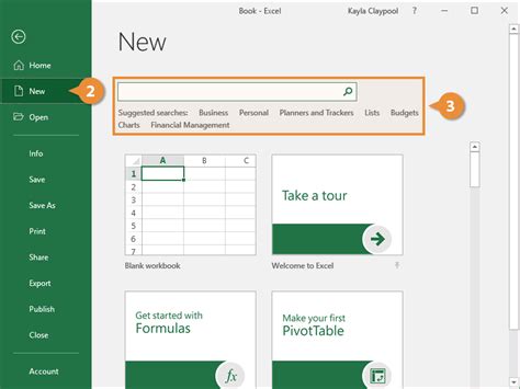Create a workbook in Excel for the web .